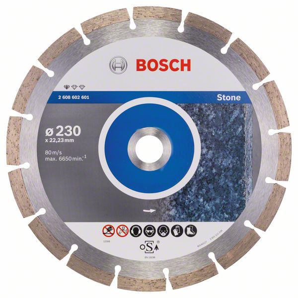 Diamantkapskiva Bosch PROFESSIONAL FOR STONE; 230 mm
