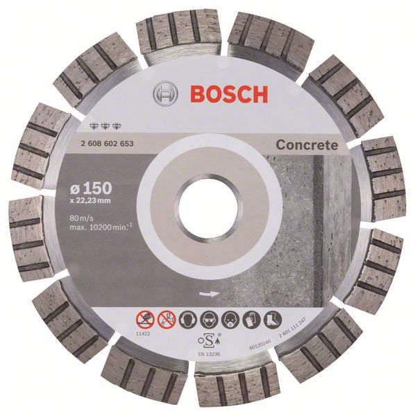 Diamantkapskiva Bosch BEST FOR CONCRETE; 150 mm; 22,23 mm