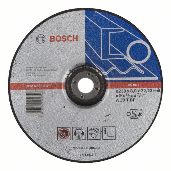 Slipskiva Bosch A 30 T BF; 230x8 mm