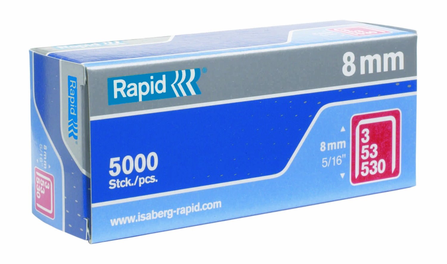 Häftklammer Rapid, typ 53  11,4x8 mm; 5000 st.