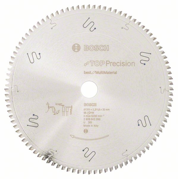 Sågklinga för metall Bosch; 305x2,3x30,0 mm; Z96; -5°
