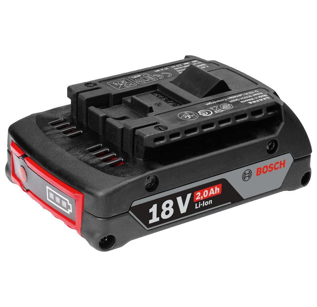 Batteri Bosch GBA; 18 V; 2,0 Ah; Li-ion