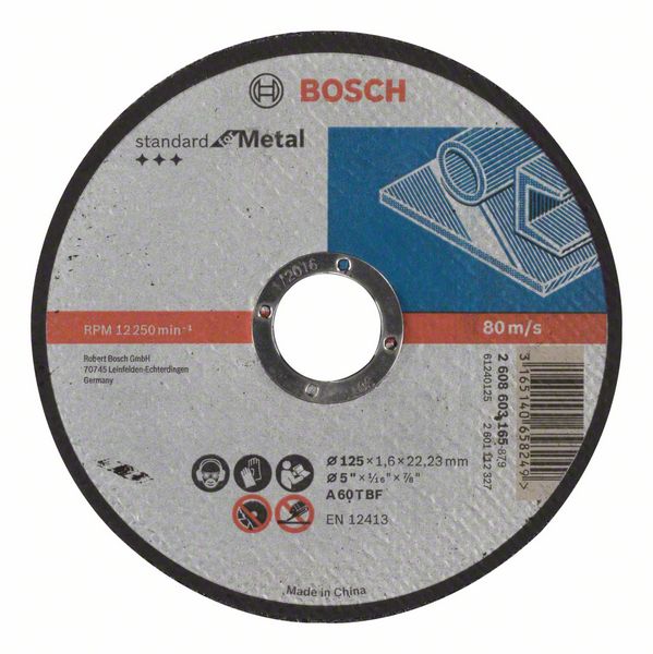Kapskiva Bosch Standard; 125x1,6 mm