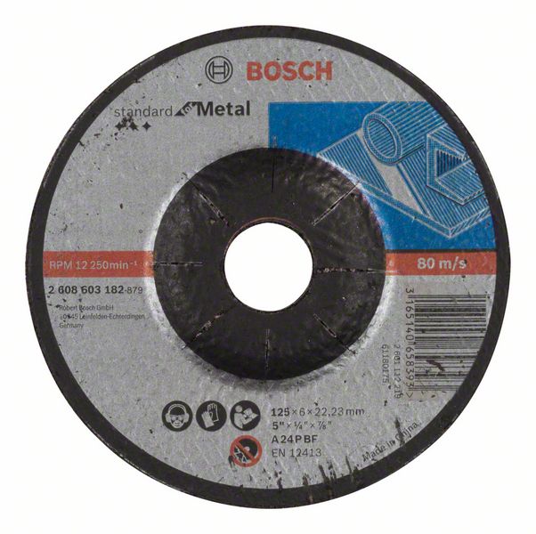 Slipskiva Bosch Standard; 125x6 mm