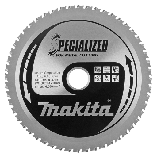 Sågklinga för metall Makita; 150x1,8x20,0 mm; Z32; 0°