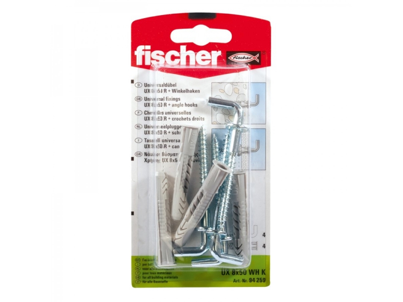 Självgängande skruv  Fischer UX WHK; 10x60 mm; 2 st.