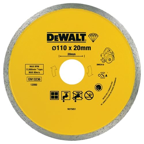 Diamantkapskiva DeWalt DT3715-QZ; 110 mm