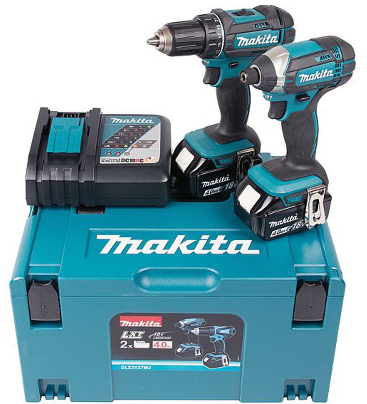 Verktygspaket Makita DLX2127MJ (DDF482 + DTD152); 18 V; 2x4,0 Ah batt.