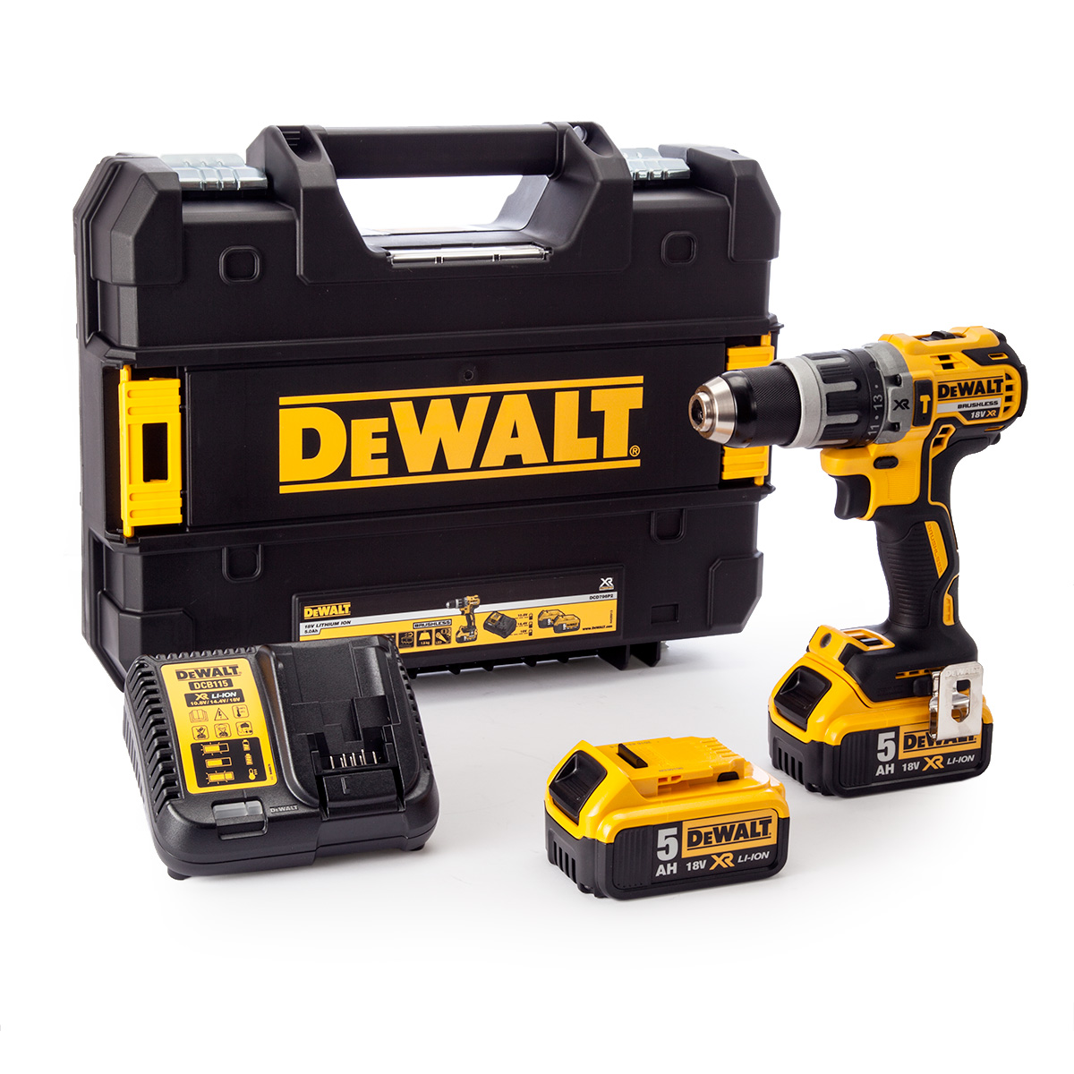 Slagskruvdragare / borr DeWalt DCD796P2; 18 V; 2x5,0 Ah batt.