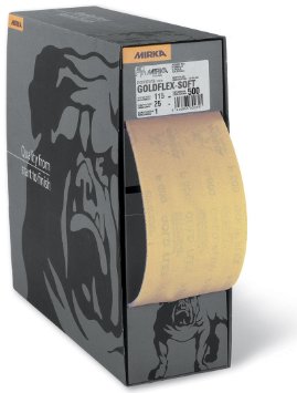Sandpappersrulle Mirka GoldFlex Soft 2912707092; 115mmx25 m; P1000