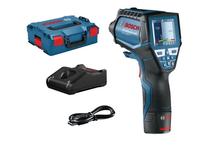 Infraröd termometer Bosch GIS 1000 C Professional; 1x2,0 Ah batt.