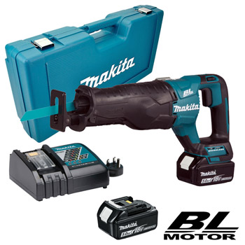 Batteridriven tigersåg Makita DJR187RTE; 18 V; 2x5,0 Ah batt.