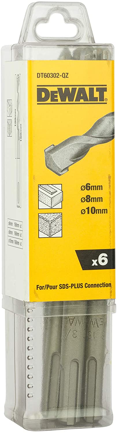 Borrsats DeWalt DT60302 6 delar SDS-Plus