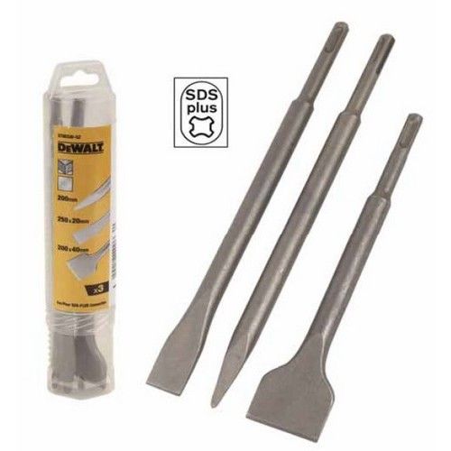 3-delar mejsel set DeWalt DT60330; SDS-plus