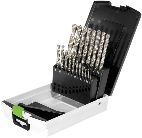 Borrsats för metall Festool HSS D 1-10 Sort/19x; 1-10 mm; 19 st.