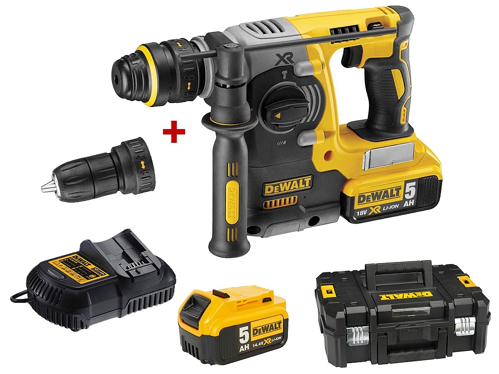 Borrhammare DeWalt DCH274P2T; SDS-plus; 2,1 J; 18 V; 2x5,0 Ah batt.