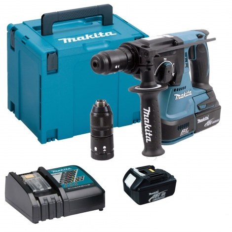 Batteridriven borrhammare Makita DHR243RTJ; 18 V; 2x5,0 Ah batt.