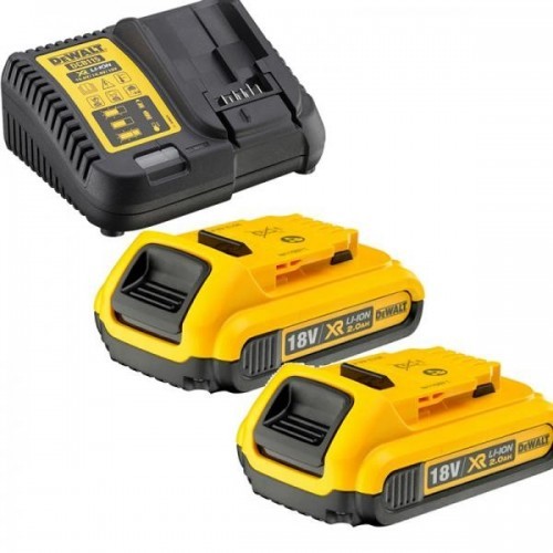 Batteri DeWALT DCB183; 18 V; 2,0 Ah; 2 st. + laddare DCB115