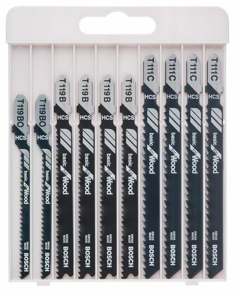 Sticksågsbladsats Bosch ''Basic for Wood'' T119BO; T119B; T111C; 10 st.