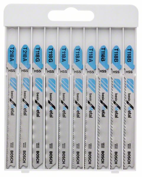 Sticksågsbladsats Bosch ''Basic for Metal'' T218A; T118G; T118A; T118B; 10 st.