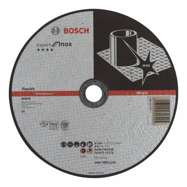 Kapskiva Bosch; 230x1,9 mm för metall