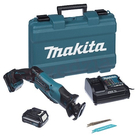 Batteridriven tigersåg Makita JR103DSAE; 10,8 V; 2x2,0 Ah batt.