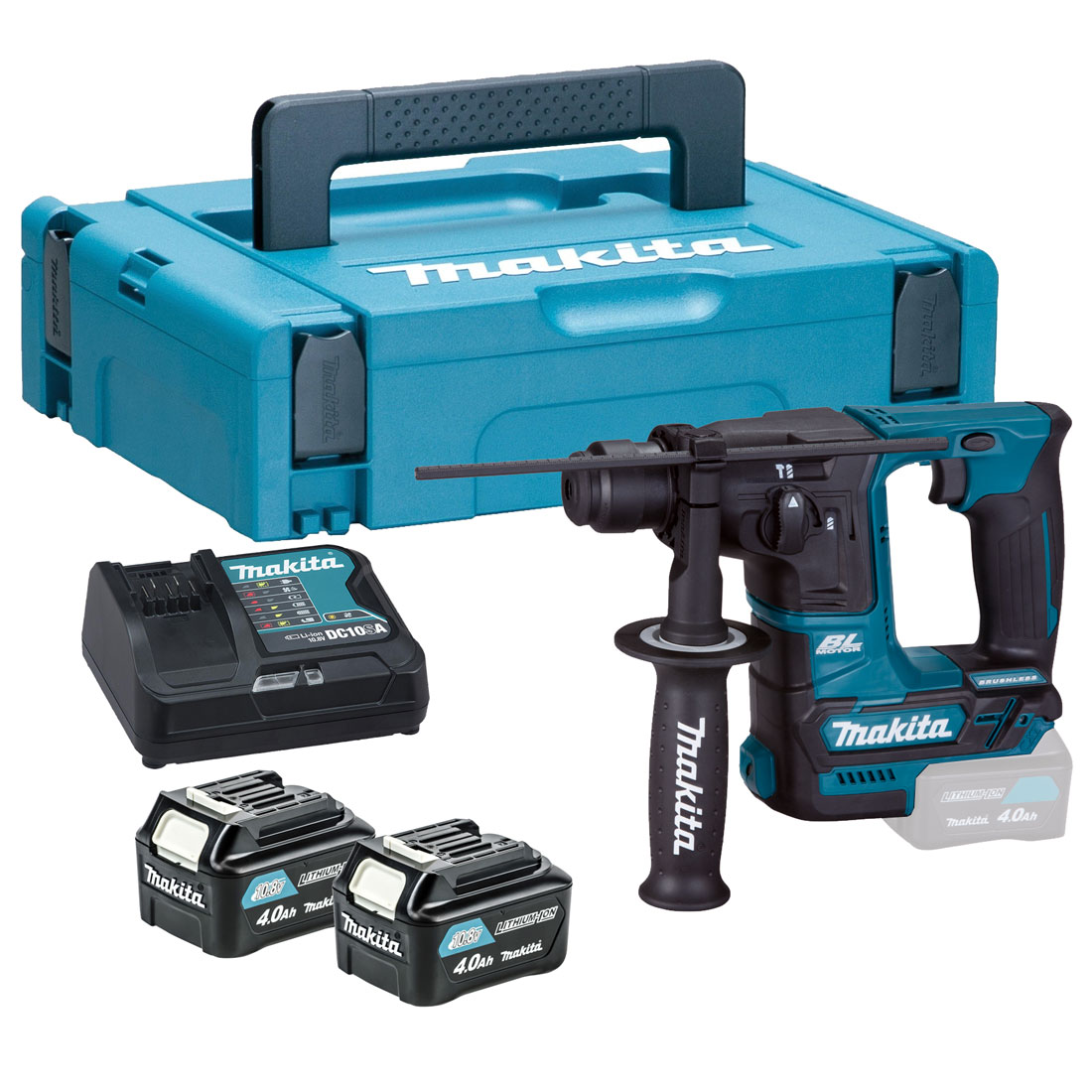 Borrhammare Makita HR166DSMJ; 1,1 J; SDS-plus; 10,8 V; 2x4,0 Ah batt.