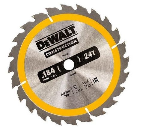 Sågklinga för trä DeWalt; 184x1,8x16,0 mm; Z24; 16°