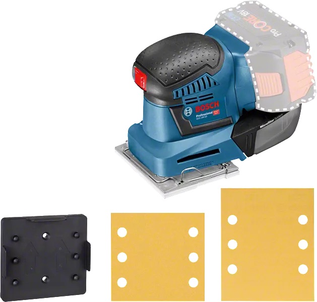 Planslip Bosch GSS 18 V-10 utan batteri och laddare