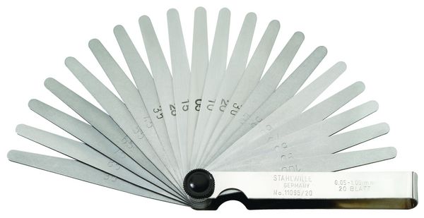 Mellanrumsmätare Stahlwille 11095/20; 0,05-1 mm; 20 st.