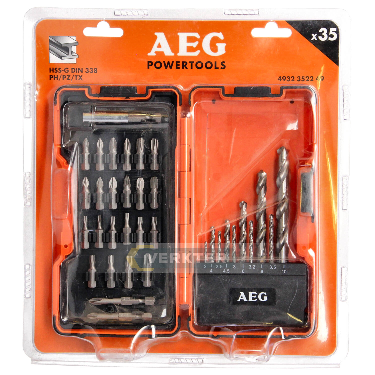 35 delar tillbehörssats AEG 4932352249