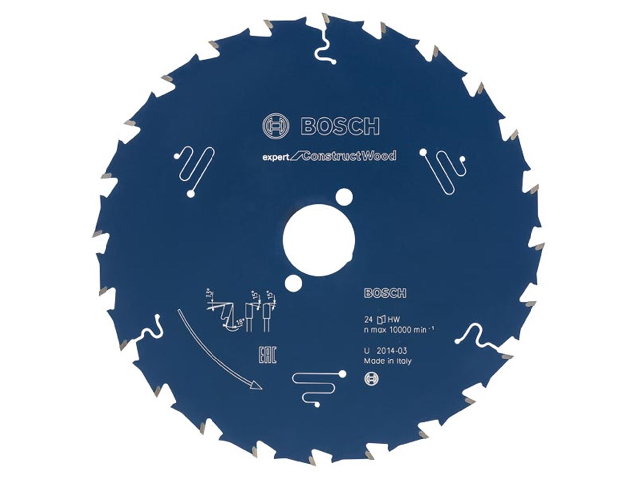 Sågklinga för trä Bosch Expert for Construct Wood; 165x2x20,0 mm; Z24; 18°