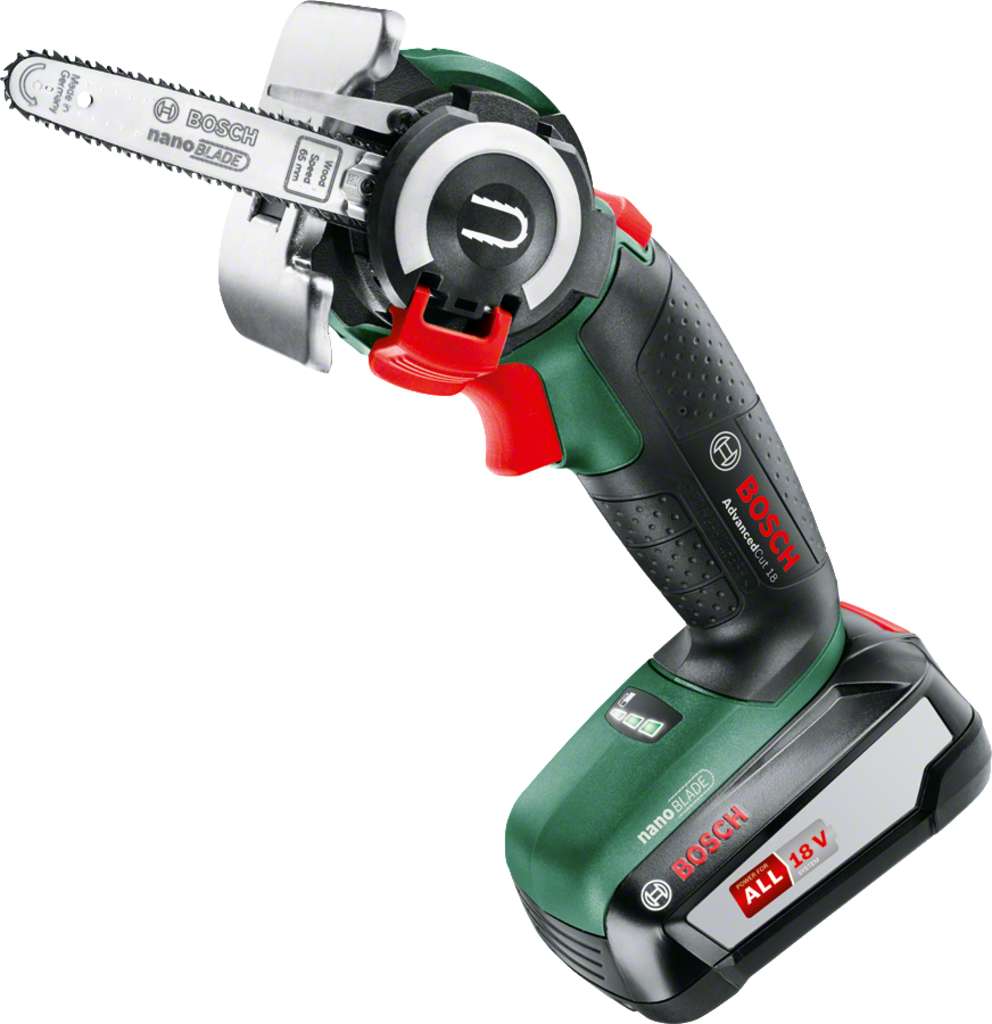 Elkedjesåg Bosch Advanced Cut; 18 V; 1x2,5 Ah batt.; 6,5 cm svärd