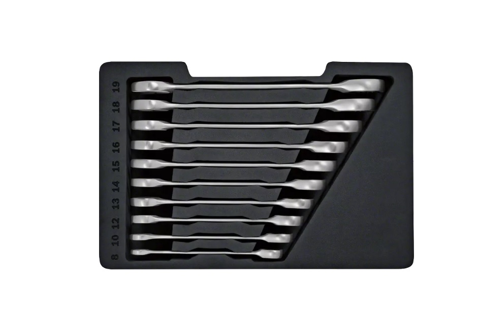 Hylsnyckelsats Bosch 1600A02AU0; 8-19 mm; 10 st.