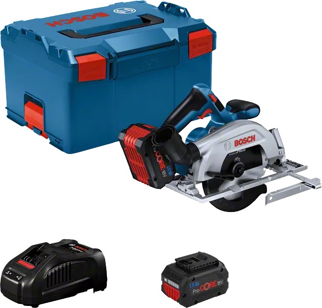 Batteridriven cirkelsåg Bosch GKS 18V-57-2 Professional; 18 V; 2x5,5 Ah batt.