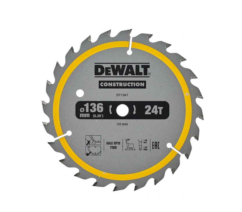 Sågklinga DeWalt DT1947-QZ; 136x10 mm; Z24