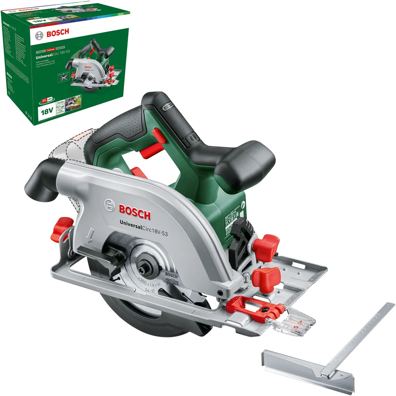 Batteridriven cirkelsåg Bosch Universal Circ 18V-53; 18 V (utan batteri och laddare)