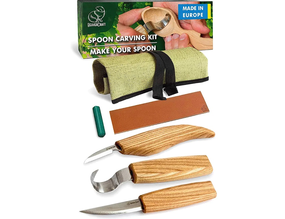 Snideriset BeaverCraft S13; 5 st.; för snidning av skedar och andra träprodukter