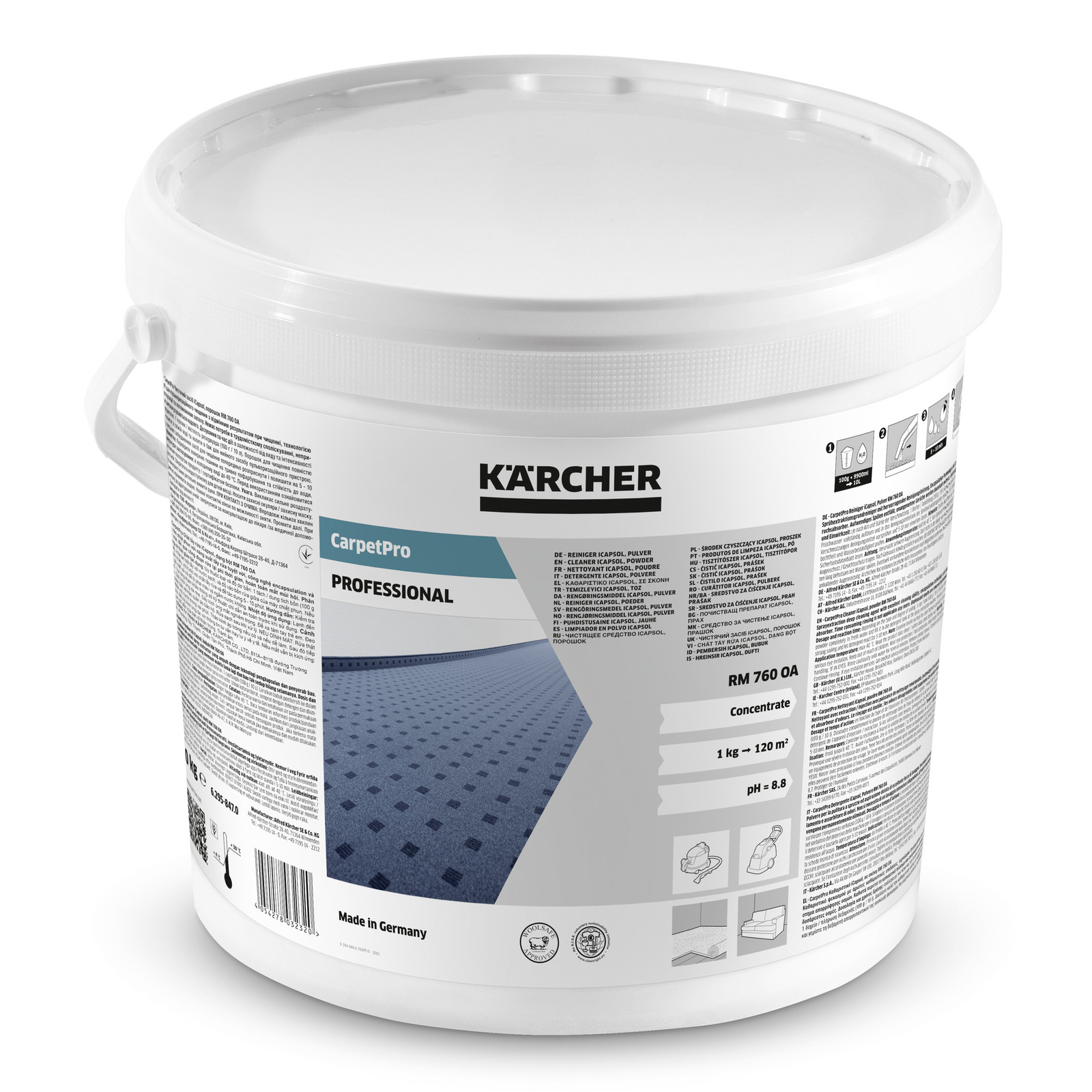 Mattrengöringsmedel i pulverform Karcher RM 760 OA; 10 kg