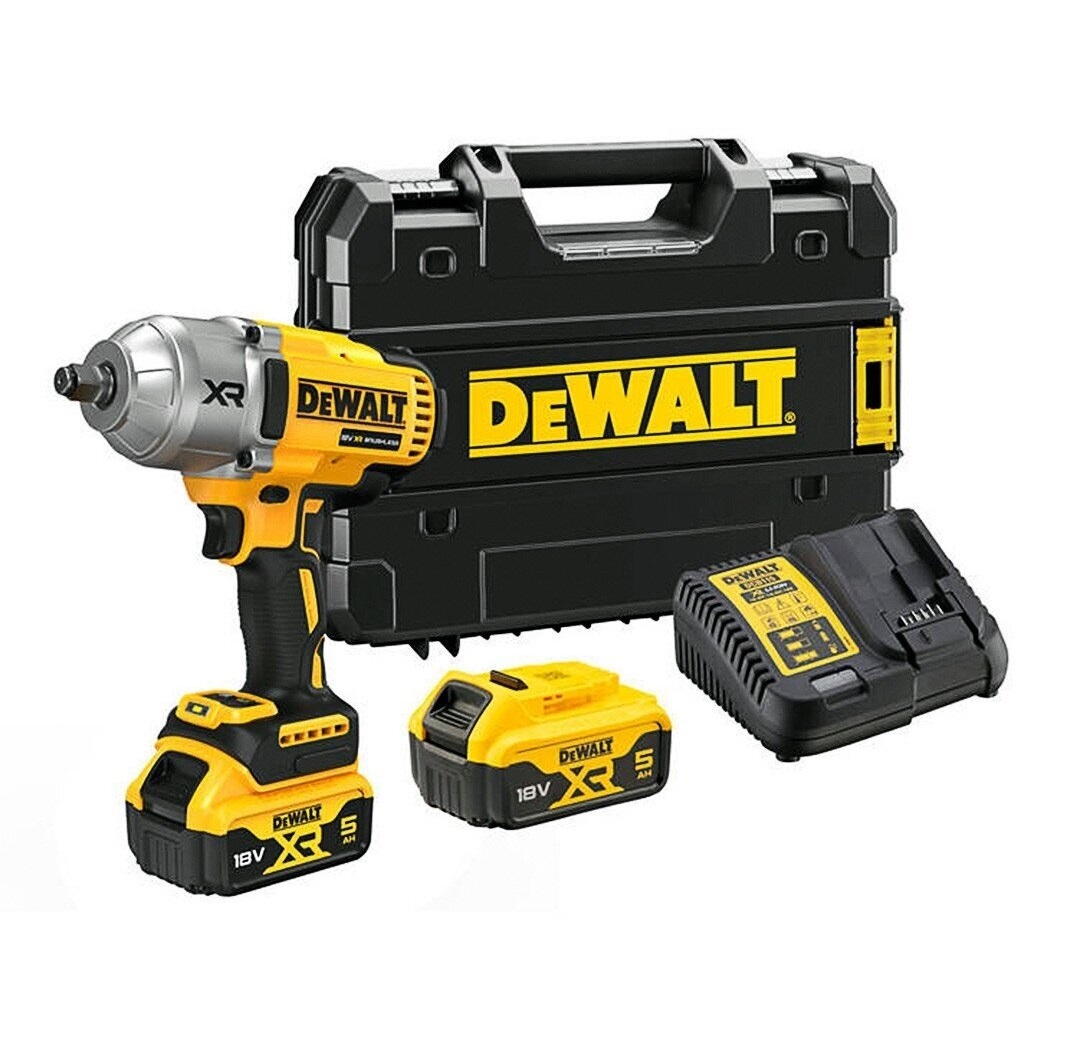 Slagmutterdragare DeWalt DCF900P2T-QW; 18 V; 2x5,0 Ah batt.