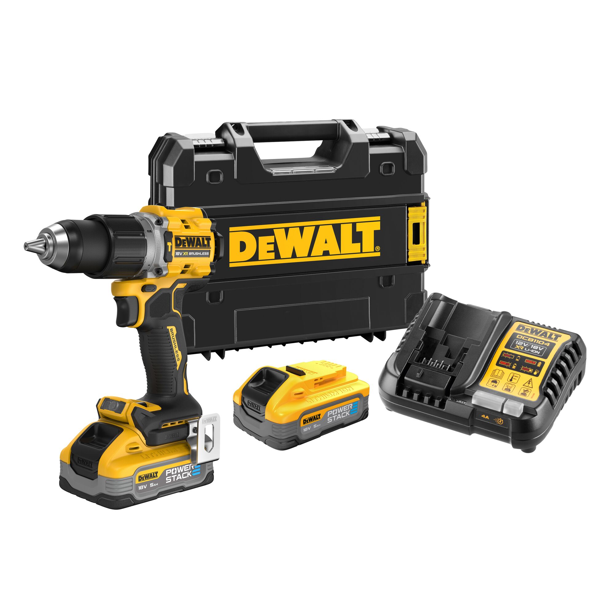 Skruvdragare/borr DeWalt DCD805H2T-QW; 18 V; 2x5,0 Ah batt.
