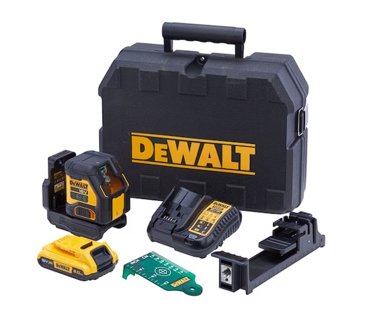Korslinjelaser DeWalt DCLE34021D1-QW; 18 V; 1x2,0 Ah batt.