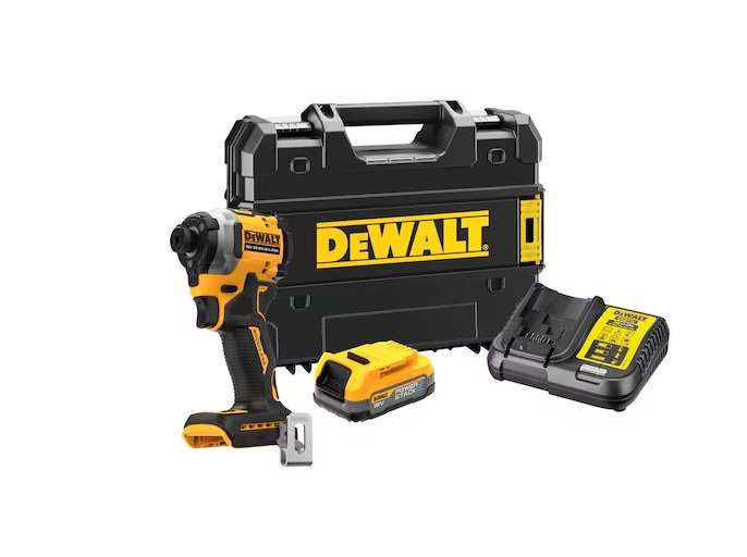 Slagskruvdragare DeWalt DCF850E1T-QW; 18 V; 1x1,7 Ah batt.
