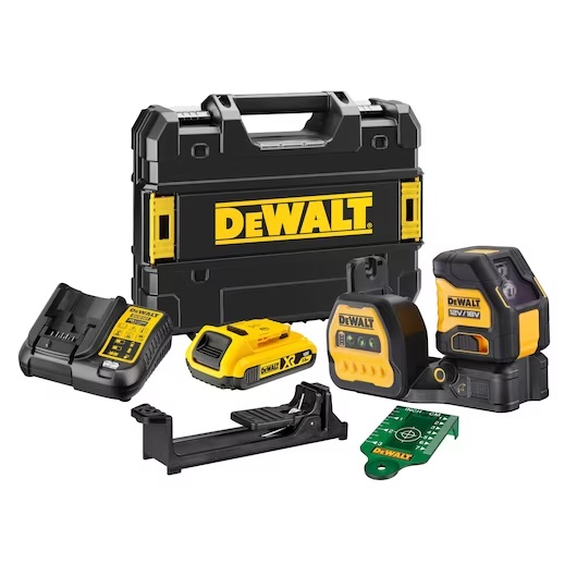 Korslinjelaser DeWalt DCE088D1G18-QW; 18 V; 1x2,0 Ah batt.