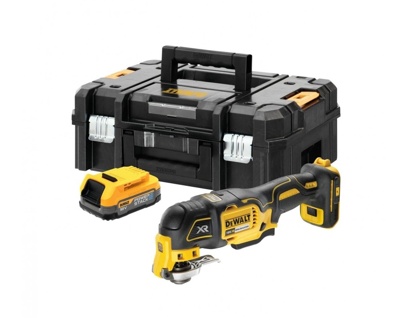 Flerfunktionsverktyg DeWalt DCS356E1T-XJ; 18 V; 1x1,7 Ah batt.