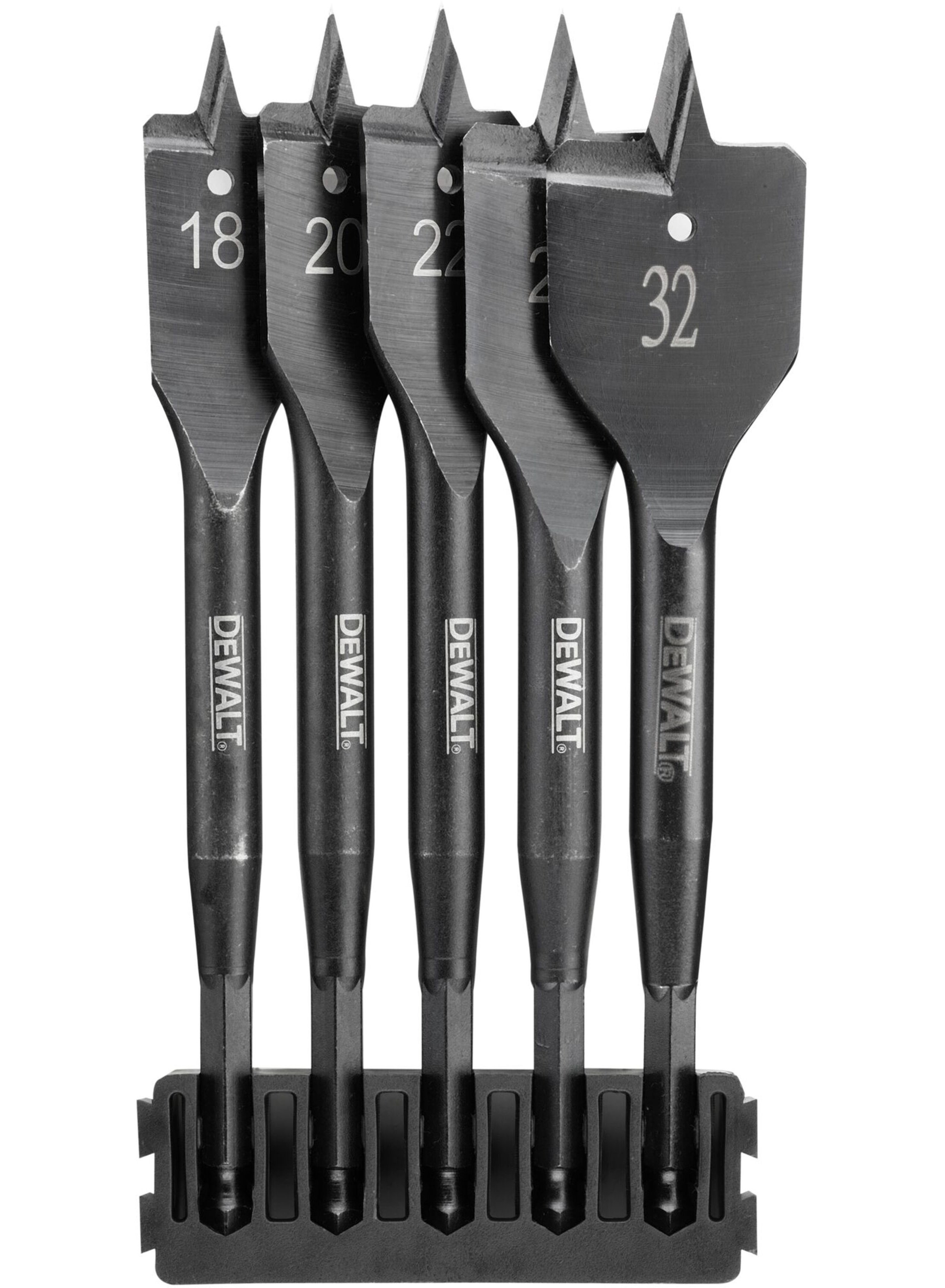 Flatborrsats för trä DeWalt DT70832-QZ; 18-32 mm; 5 st.
