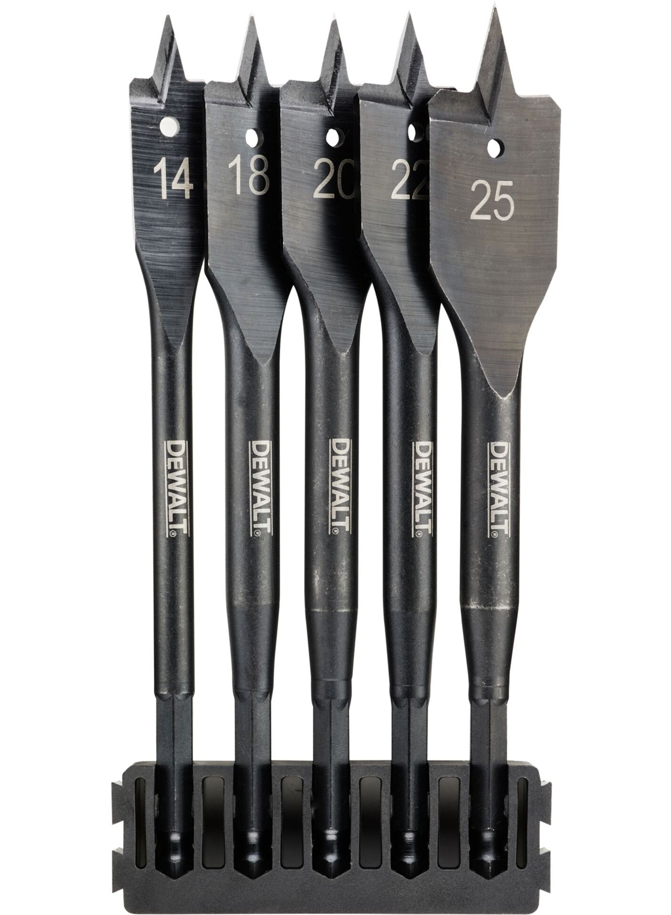 Flatborrsats för trä DeWalt DT70833-QZ; 14-25 mm; 5 st.