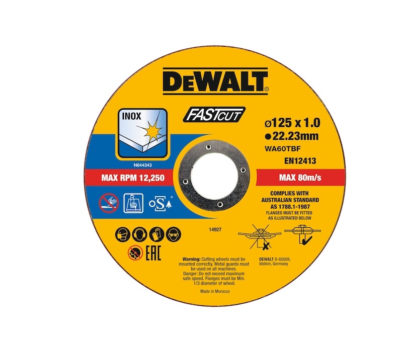 Kapskiva DeWalt DT20540-QZ; 125 mm; 100 st.