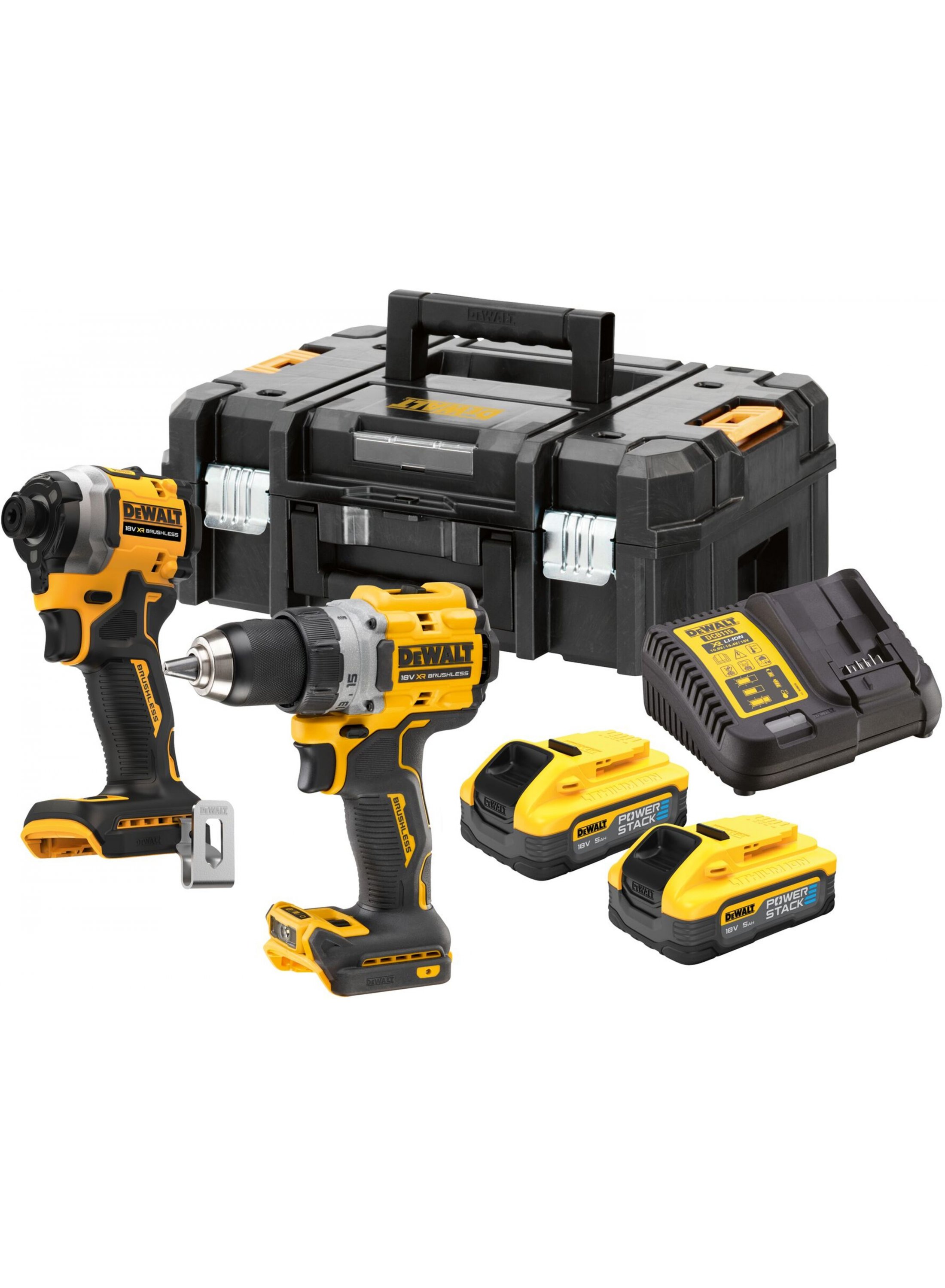 Verktygspaket DeWalt (DCD800 + DCF850); 18 V; 2x5,0 Ah batt.