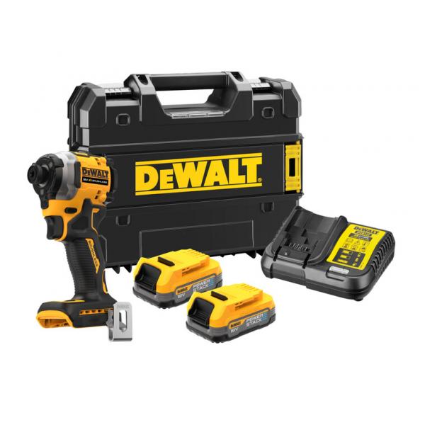 Slagskruvdragare DeWalt DCF850E2T-QW; 18 V; 2x1,7 Ah batt.